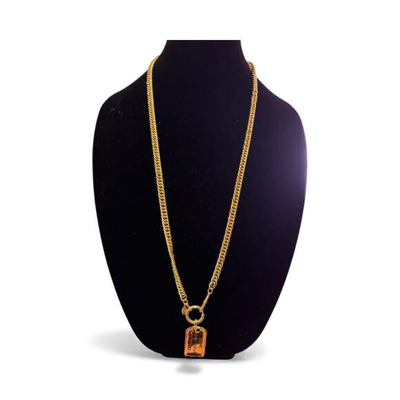 Chanel Jewelry - Chanel Vintage Gold Tone 31 Rue Cambon Name Tag Logo Pendant Necklace